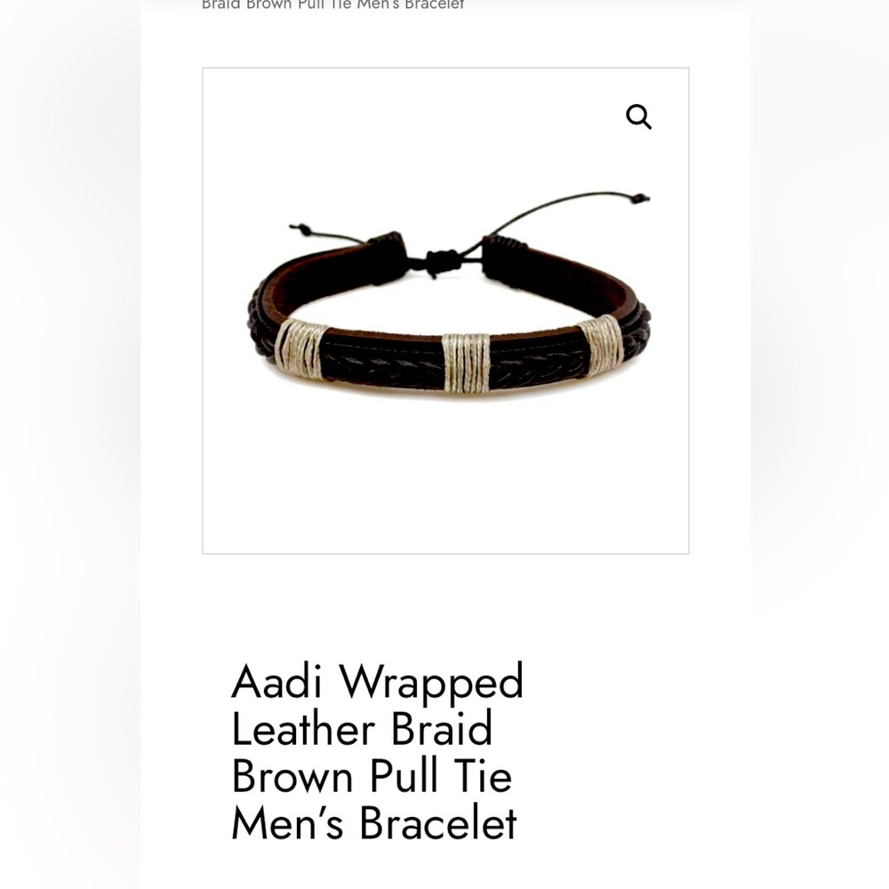 Men’s handmade leather bracelet